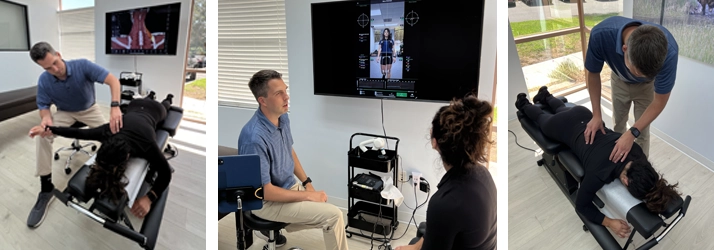 Concussion Irvine CA Nicholas Hoy With A Patient Chiropractor Nicholas Hoy with a patient.